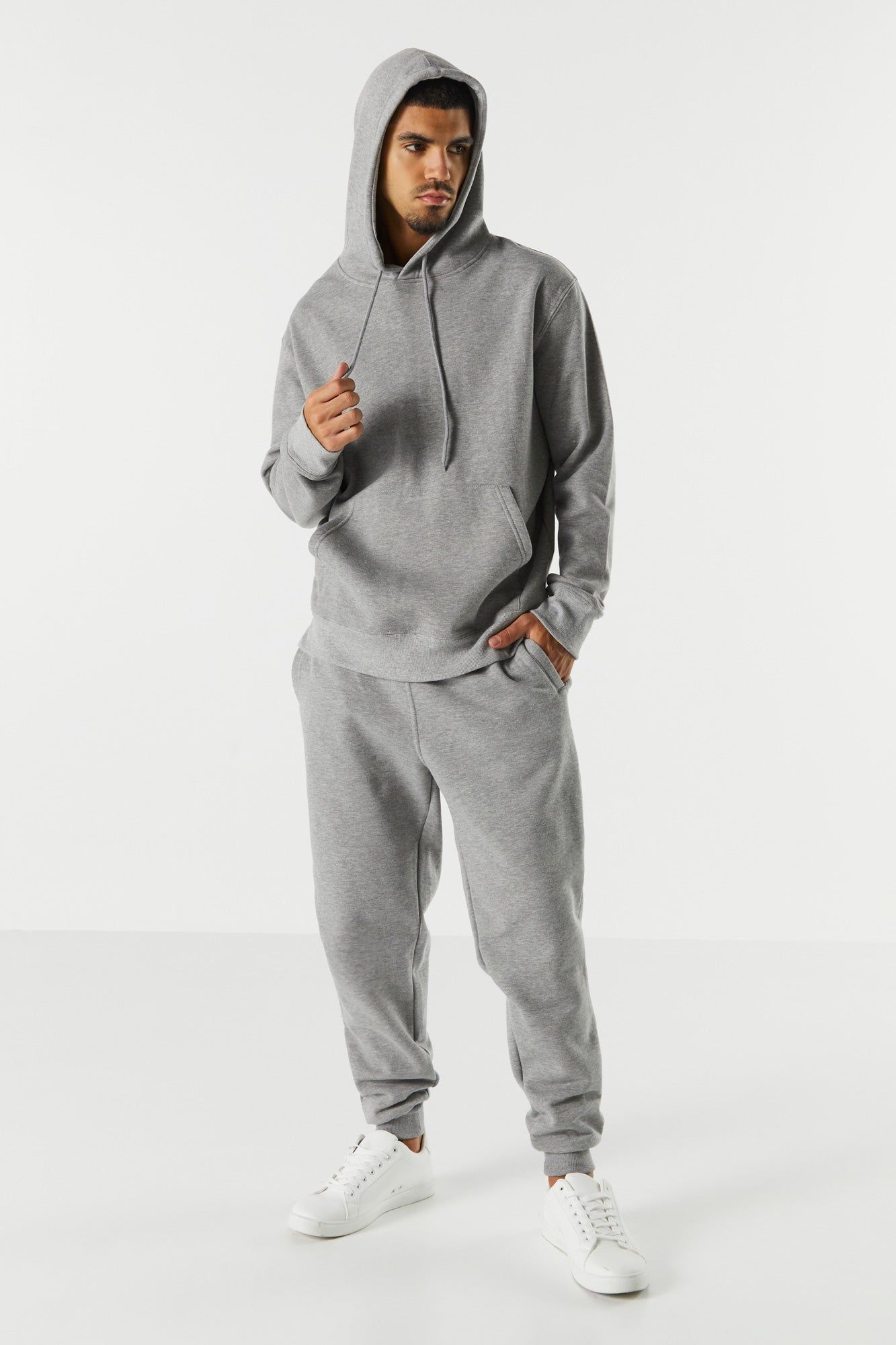 Basic Fleece Pull Over Hoodie sold by Charlotte Russe product image thumbnail 3