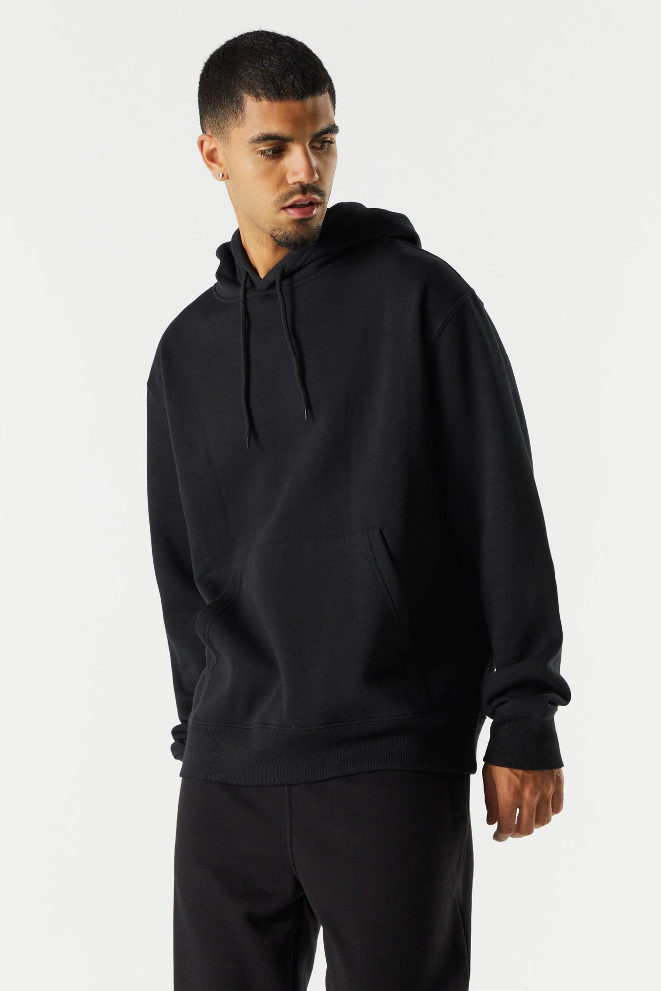 Basic Fleece Pull Over Hoodie sold by Charlotte Russe product image thumbnail 4