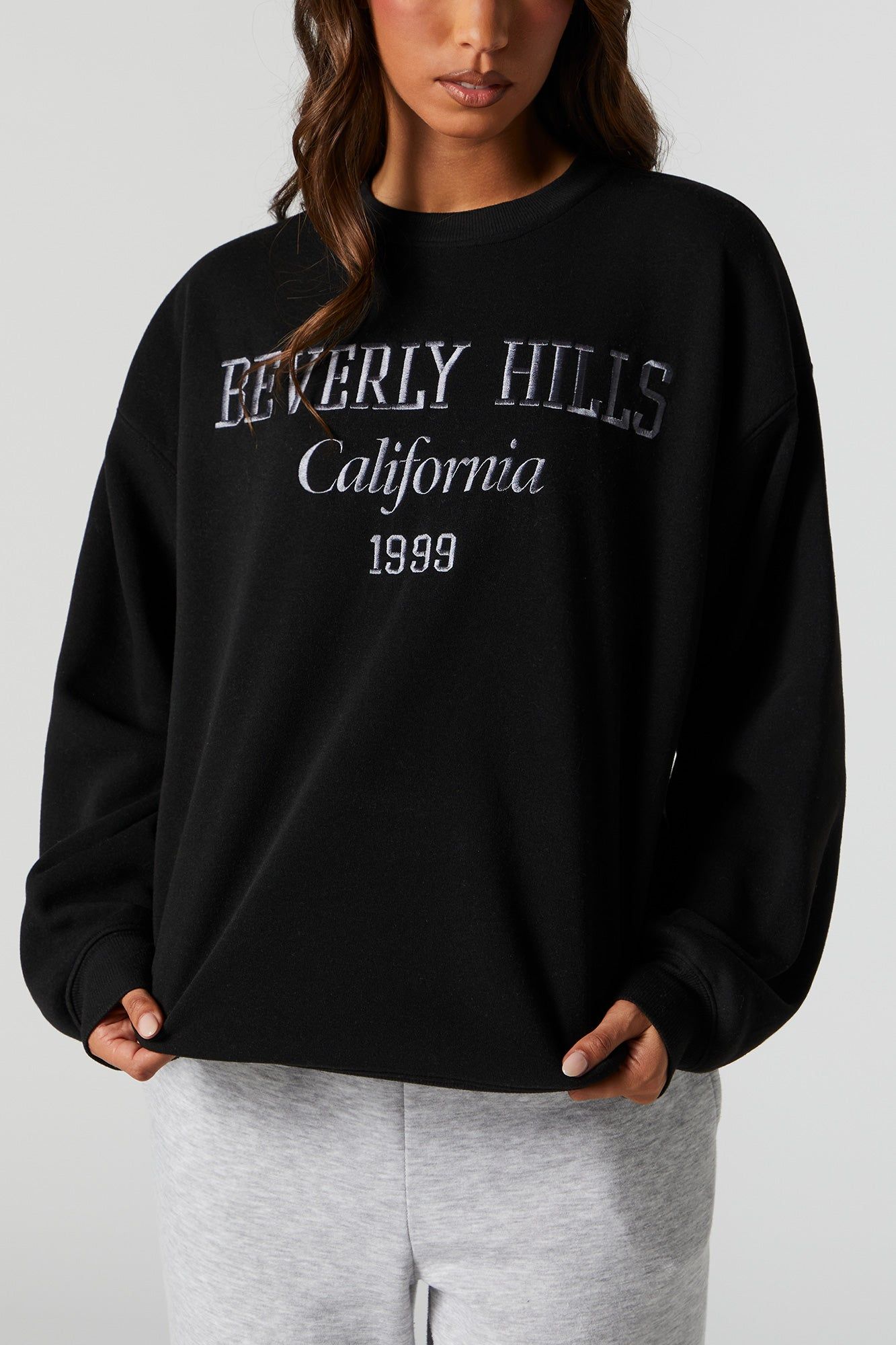 Beverly Hills Embroidered Sweatshirt sold by Charlotte Russe product image thumbnail 4