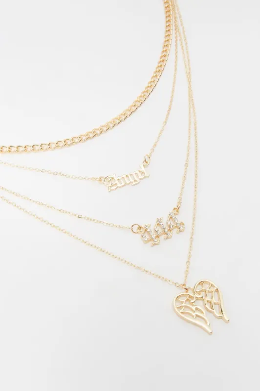 Layered 444 Angel Number Necklace sold by Charlotte Russe