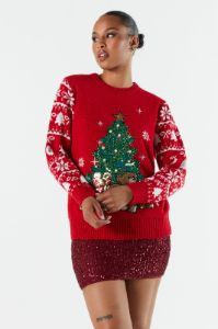 Sparkly Tree Christmas Sweater sold by Charlotte Russe