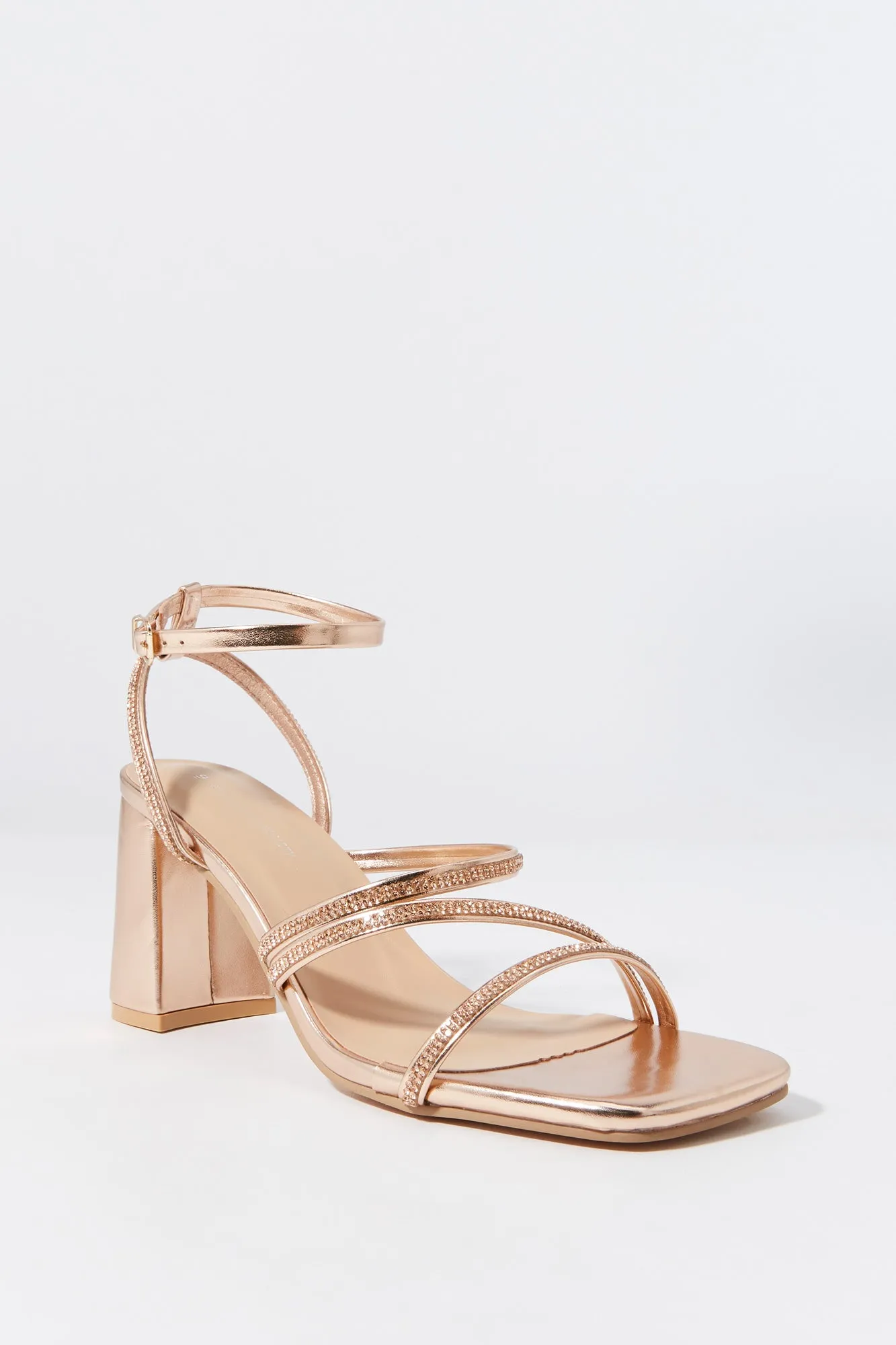 Rose Rhinestone Strappy High Heel sold by Charlotte Russe product image thumbnail 2