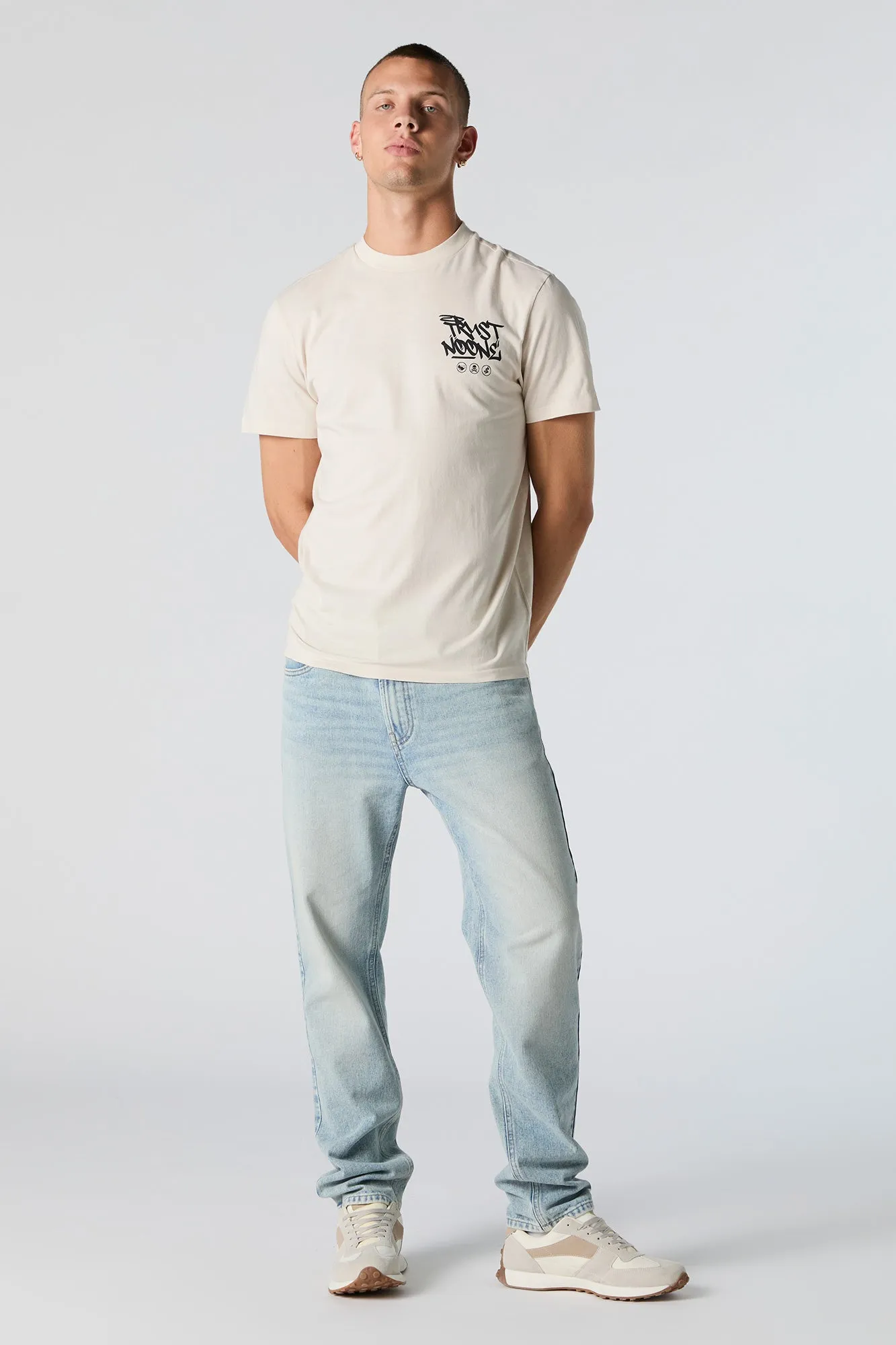 Light Stone Wash Straight Leg Jean sold by Charlotte Russe product image thumbnail 2