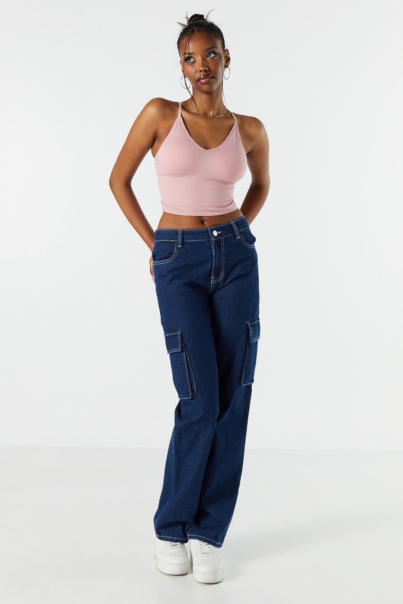 Seamless Padded Cropped Tank sold by Charlotte Russe product image thumbnail 3
