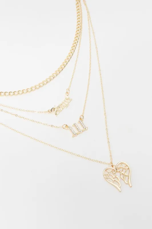 Layered 111 Angel Number Necklace sold by Charlotte Russe