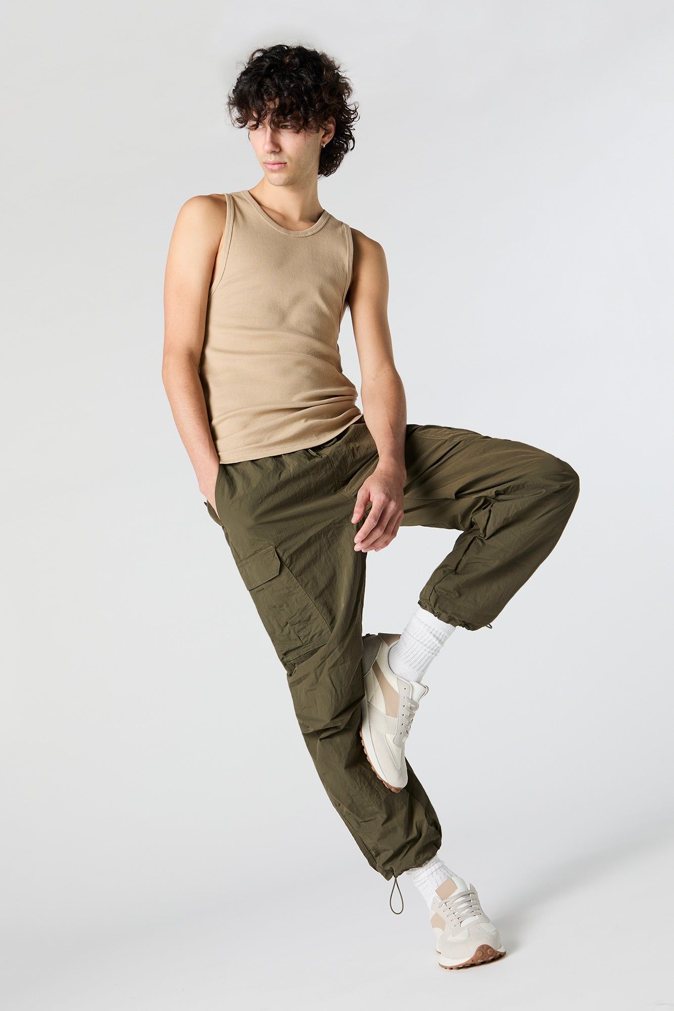 Nylon Parachute Cargo Pant sold by Charlotte Russe