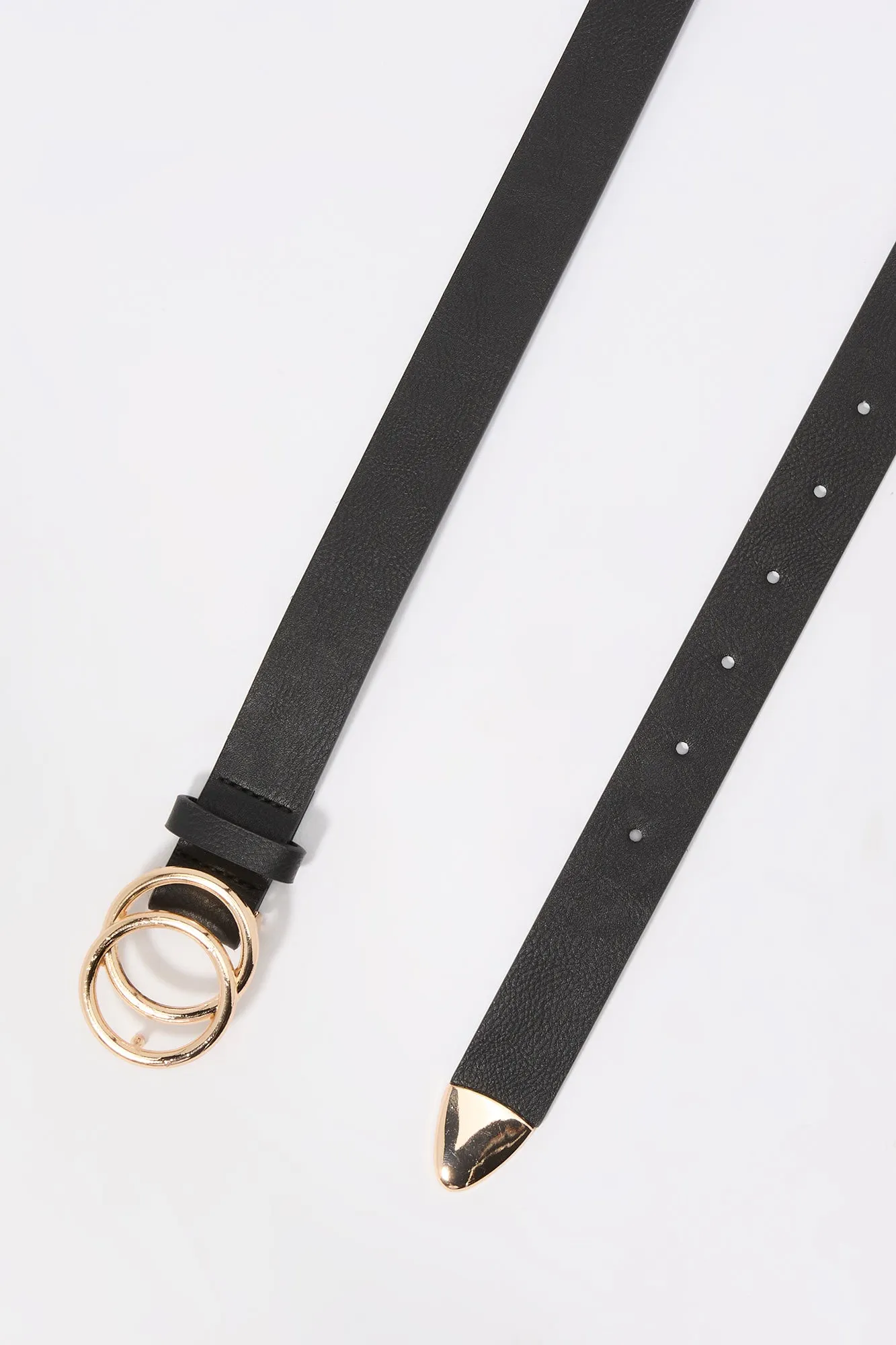 Double Circle Faux-Leather Belt sold by Charlotte Russe product image thumbnail 4