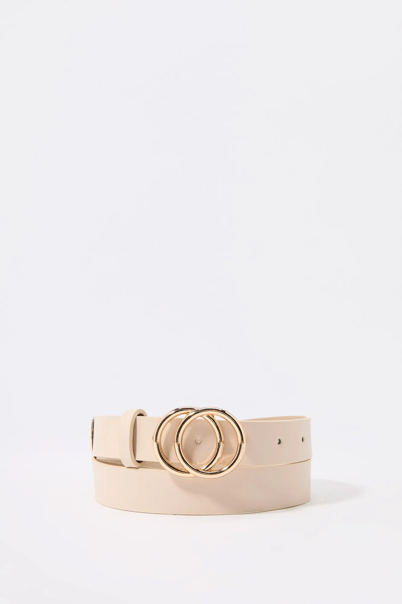 Double Circle Faux-Leather Belt sold by Charlotte Russe