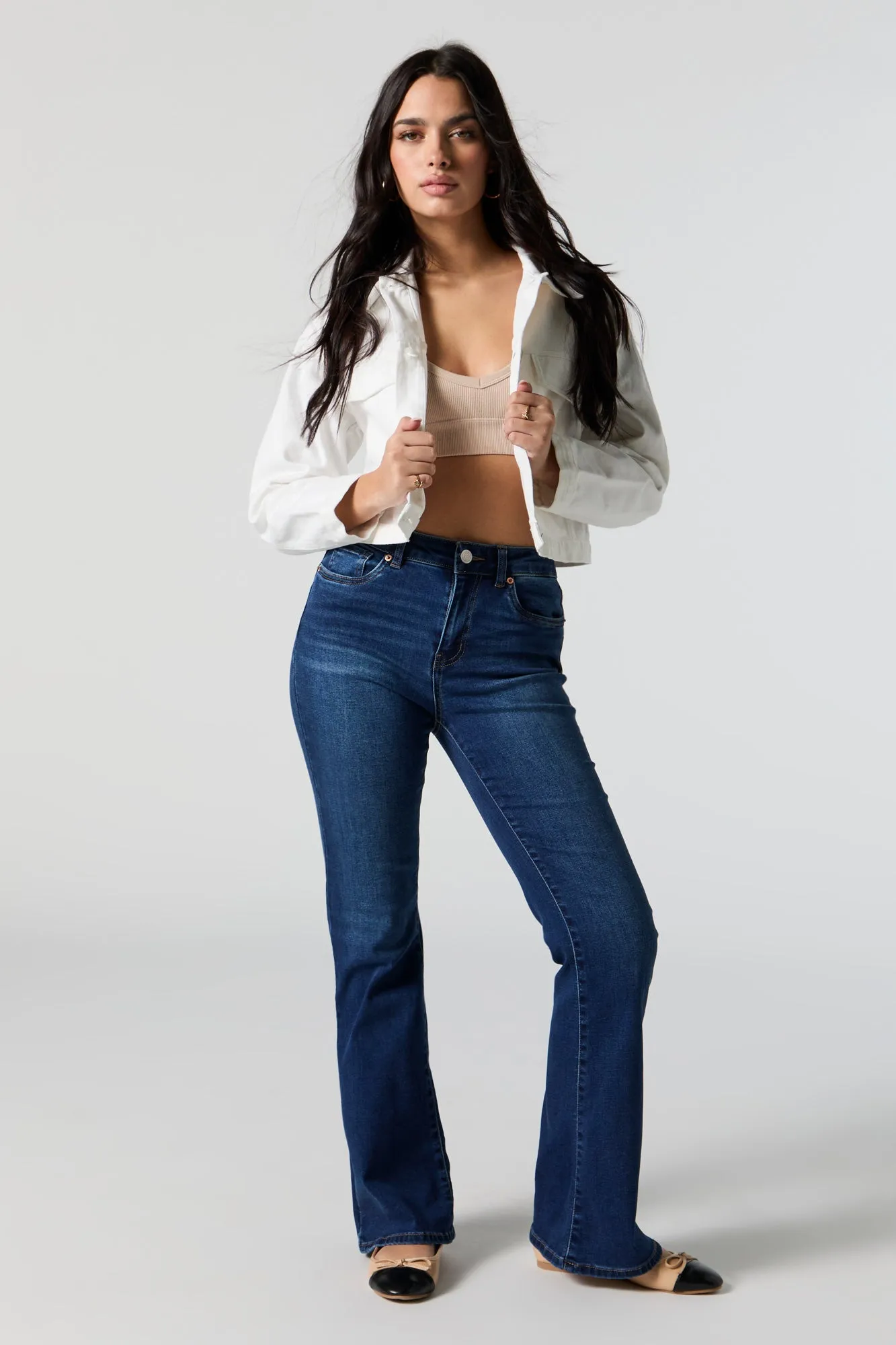 Austin Dark Wash Flare Jean sold by Charlotte Russe