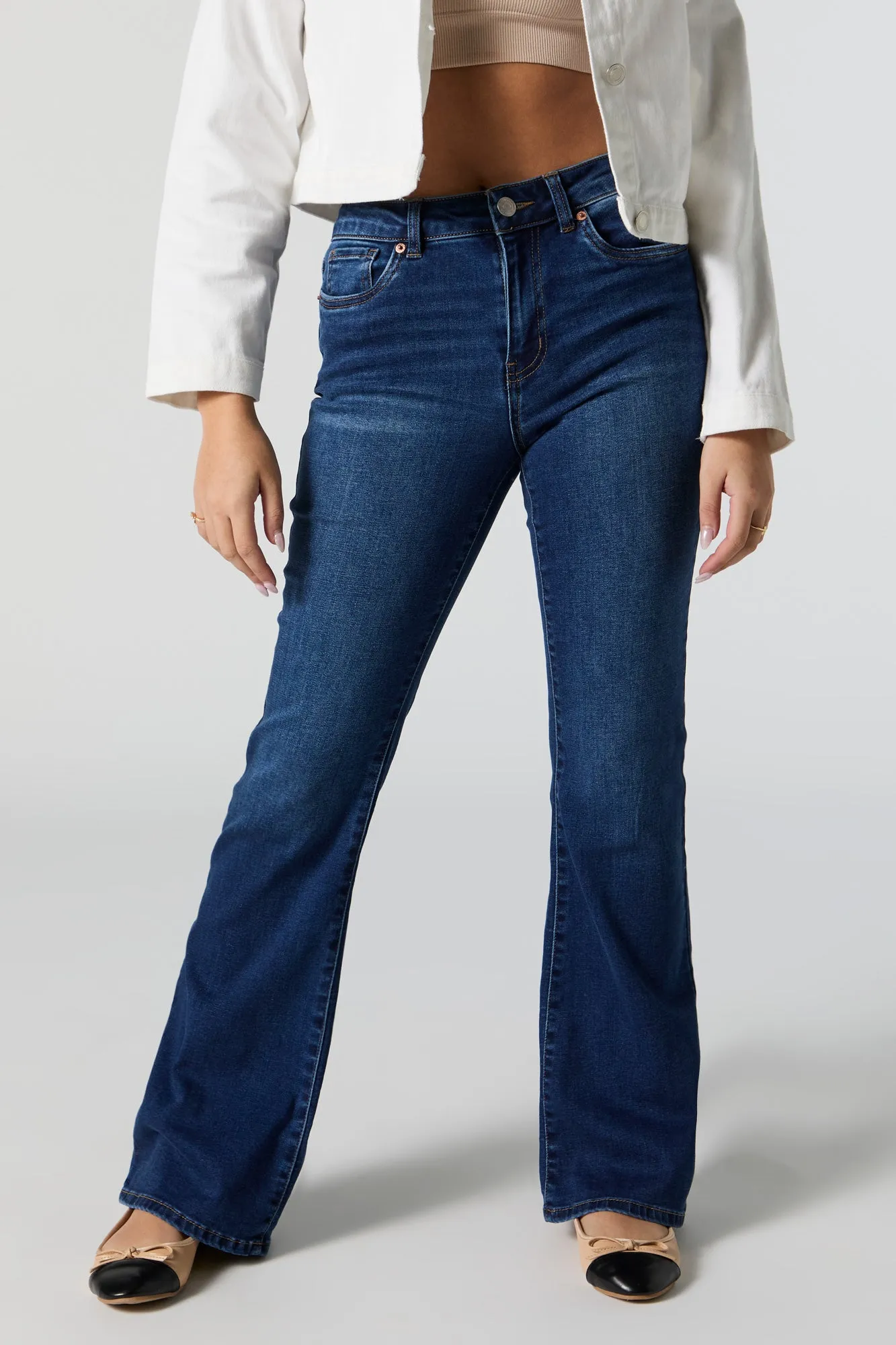Austin Dark Wash Flare Jean sold by Charlotte Russe product image thumbnail 2