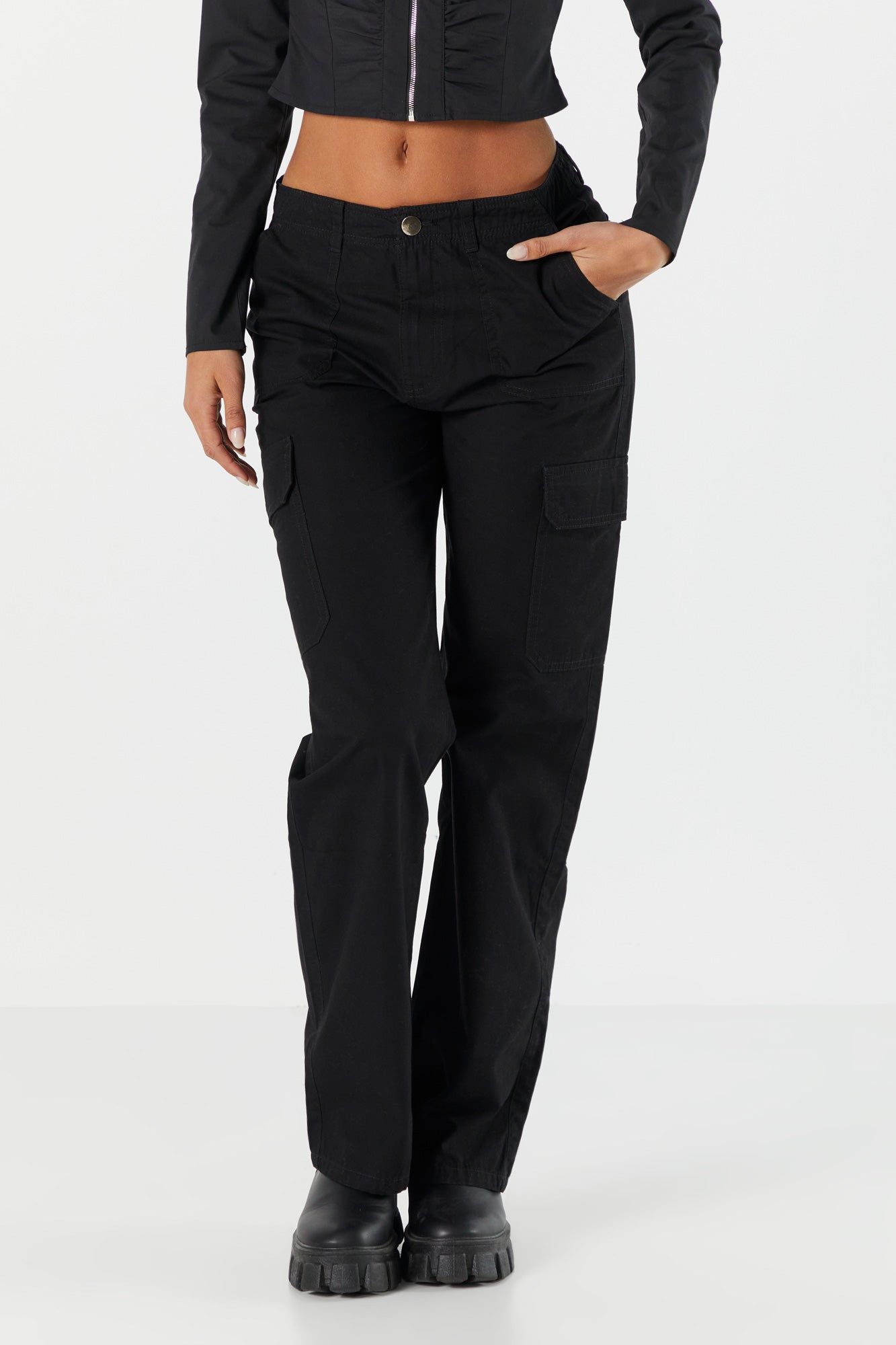 Straight Leg Cargo Pant sold by Charlotte Russe product image thumbnail 2