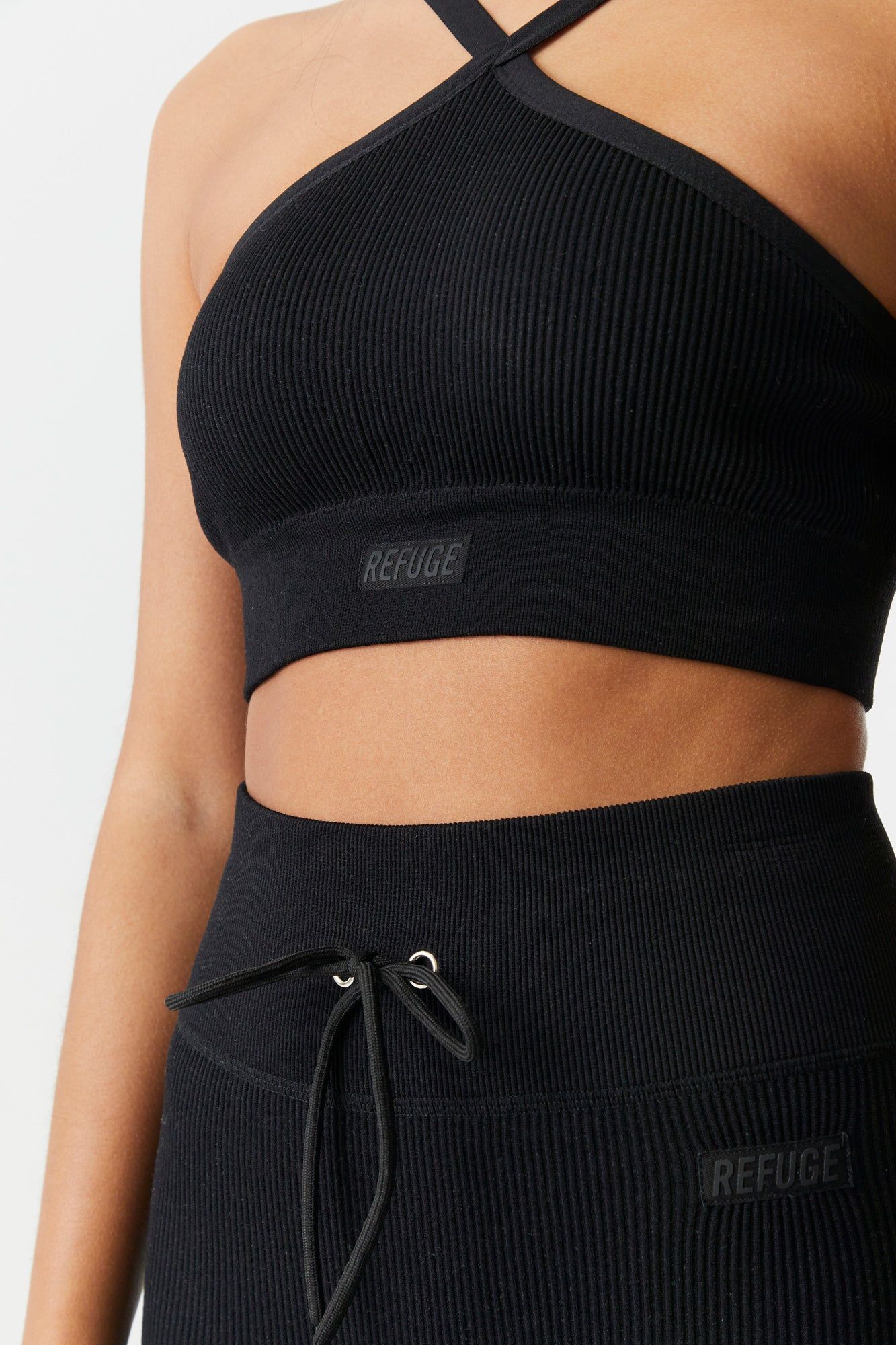 Refuge Seamless Ribbed Cross Neck Bra sold by Charlotte Russe product image thumbnail 4