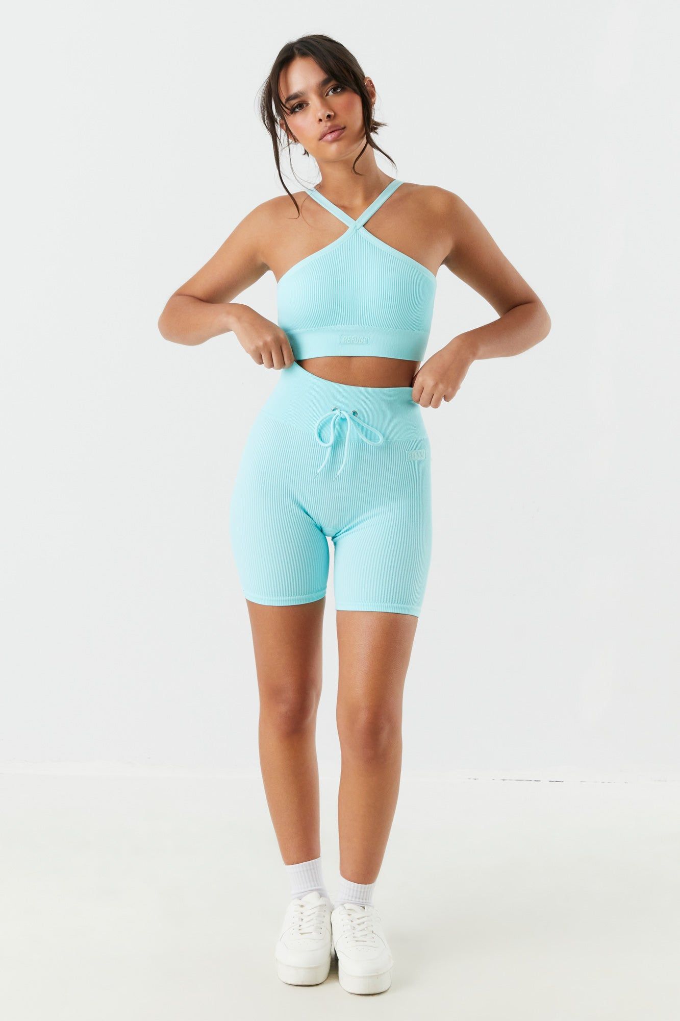 Refuge Seamless Ribbed Cross Neck Bra sold by Charlotte Russe product image thumbnail 16