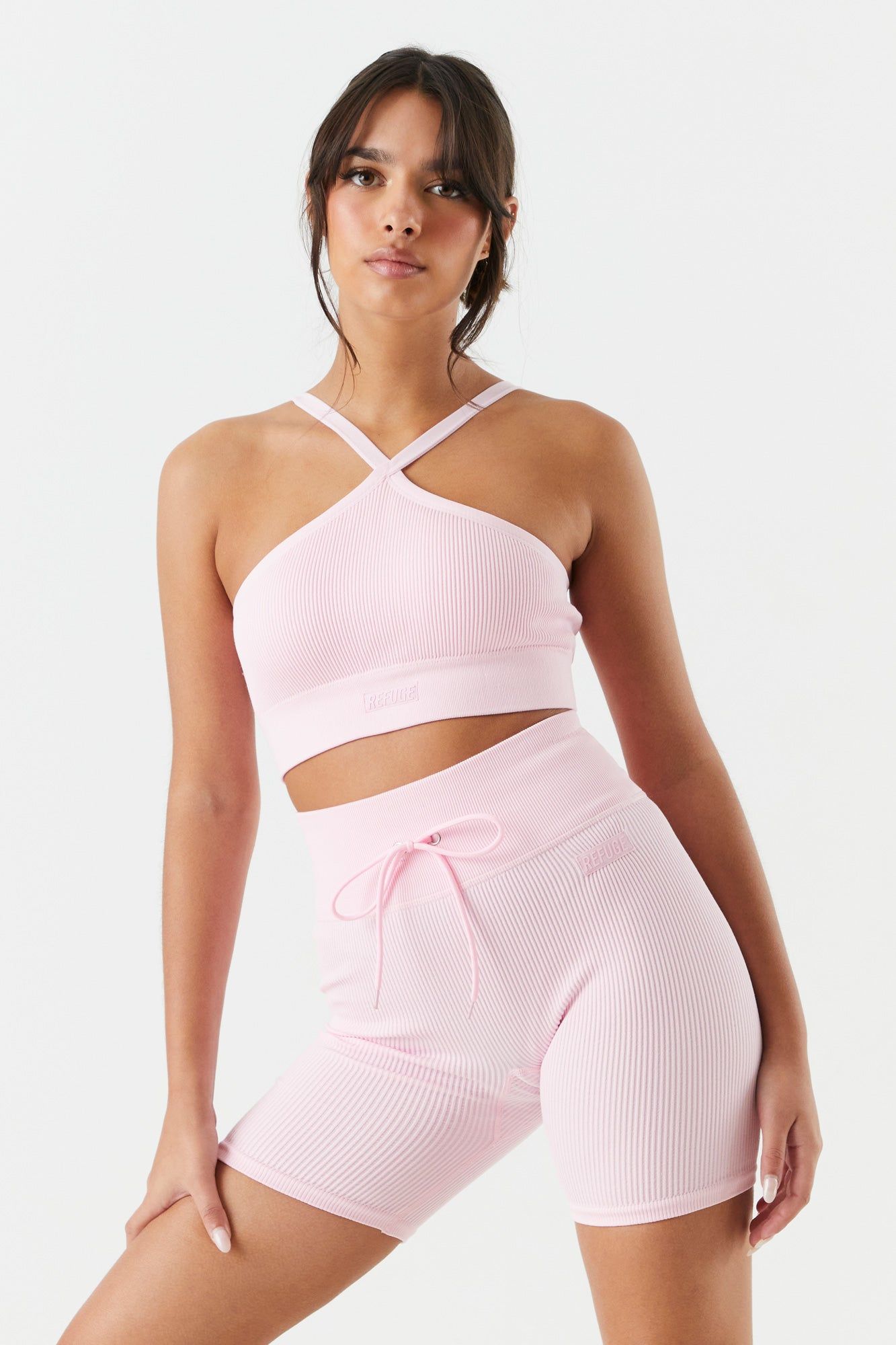 Refuge Seamless Ribbed Cross Neck Bra sold by Charlotte Russe product image thumbnail 19