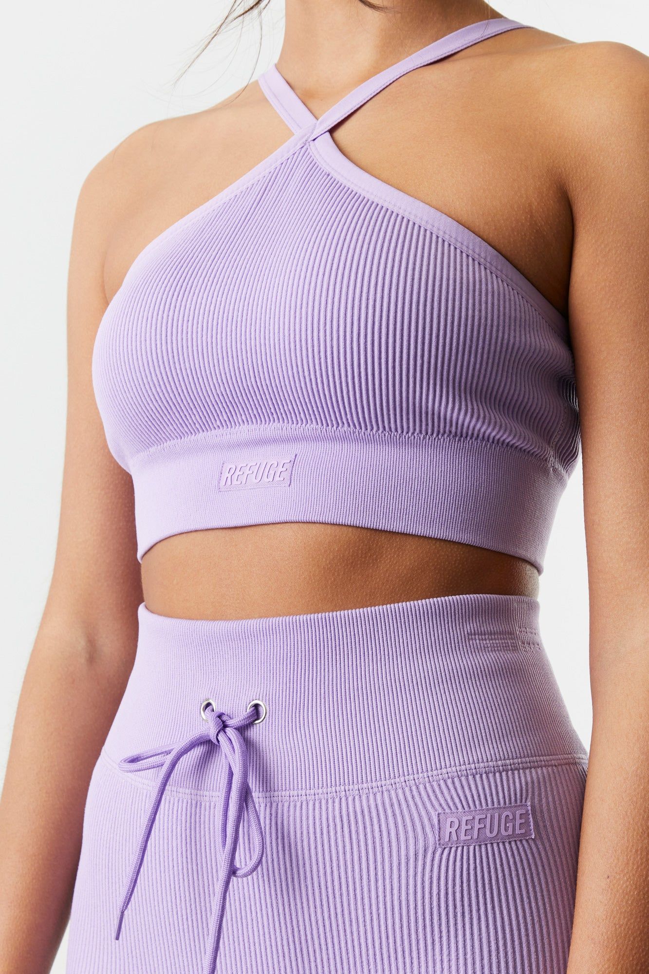 Refuge Seamless Ribbed Cross Neck Bra sold by Charlotte Russe product image thumbnail 8