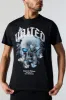 Butterfly Skull Graphic T-Shirt sold by Charlotte Russe
