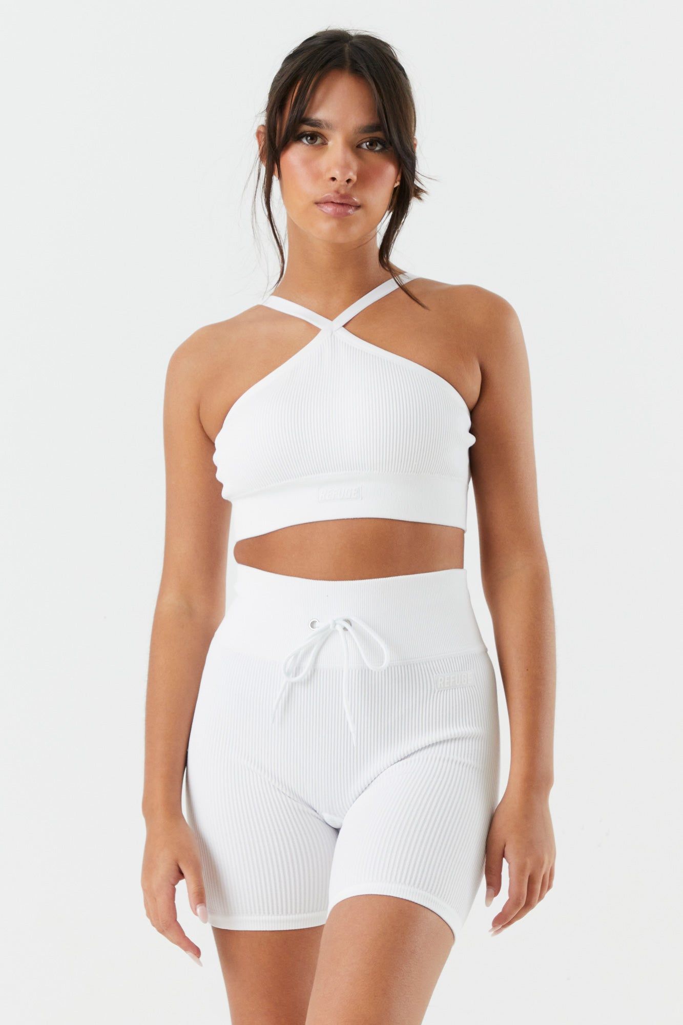 Refuge Seamless Ribbed Cross Neck Bra sold by Charlotte Russe product image thumbnail 10