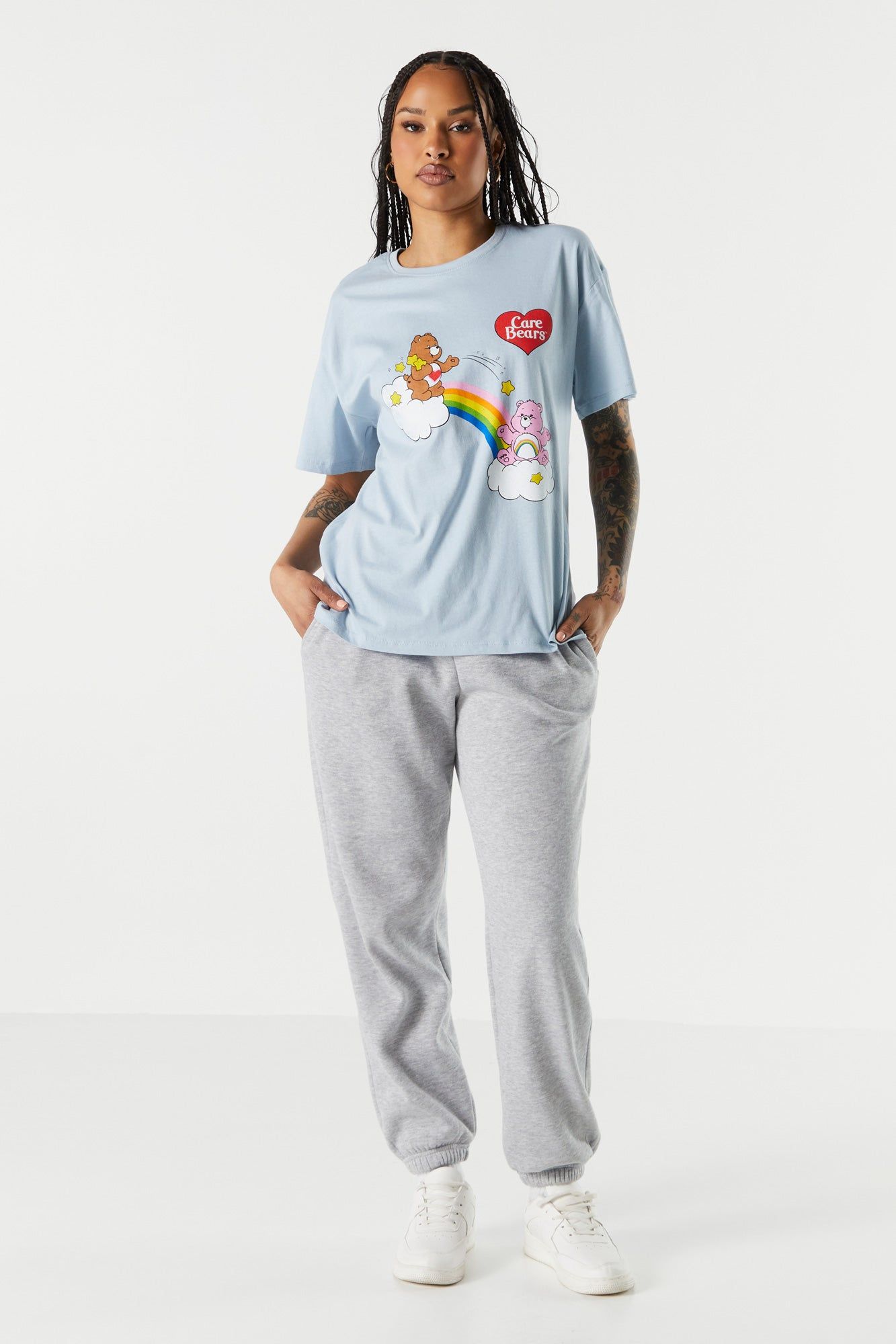 Blue Care Bears Graphic Boyfriend T-Shirt sold by Charlotte Russe product image thumbnail 3