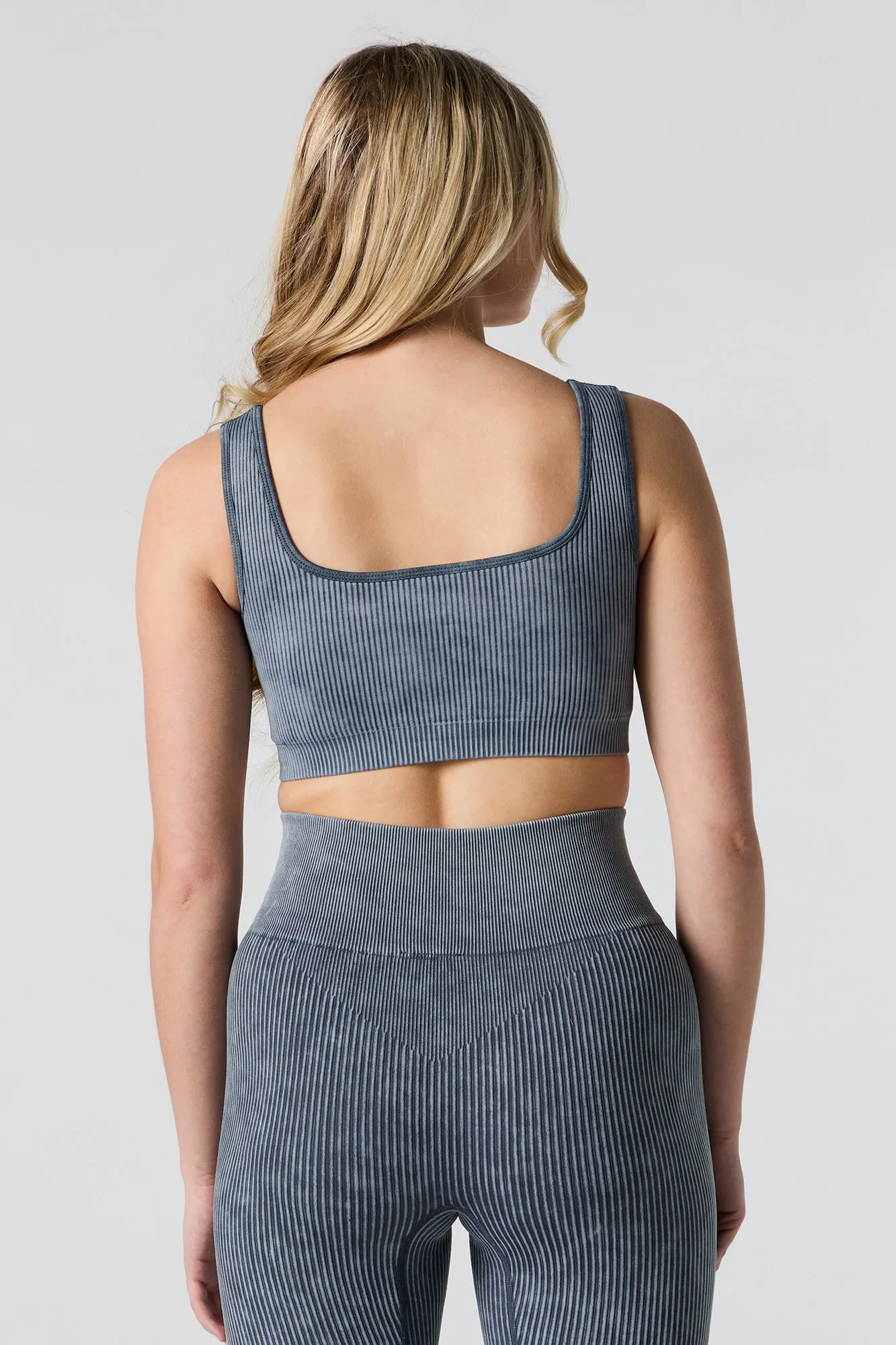 Sommer Ray Washed Seamless Ribbed Sports Bra sold by Charlotte Russe product image thumbnail 2