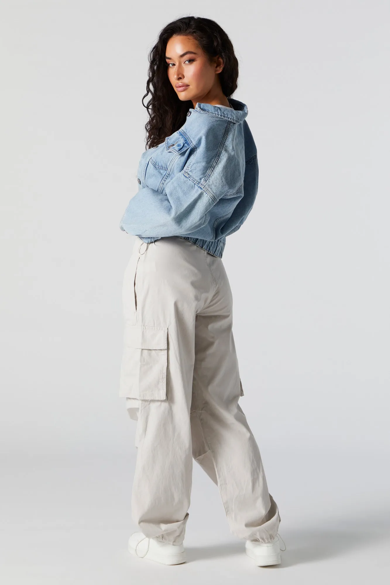 Colored Cargo Parachute Pant sold by Charlotte Russe product image thumbnail 2