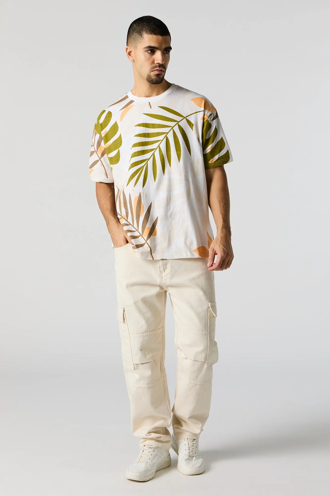 Leaf Print T-Shirt sold by Charlotte Russe product image thumbnail 3