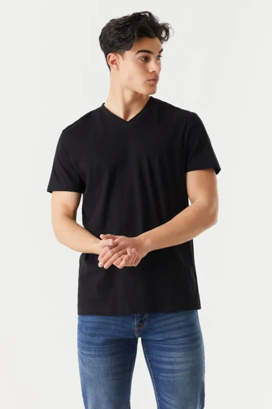 Everyday Heather Knit V-Neck T-Shirt sold by Charlotte Russe