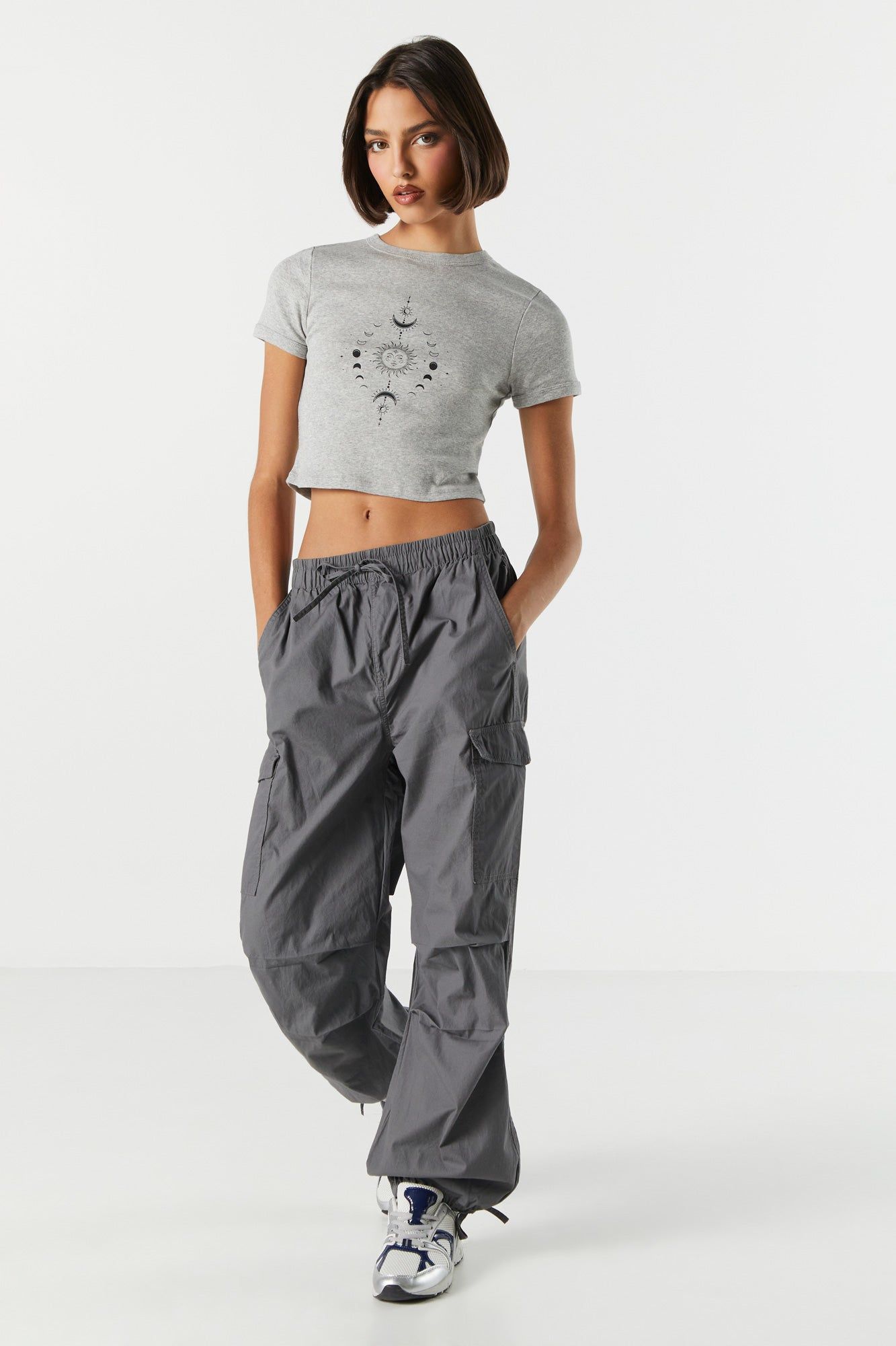 Celestial Graphic Baby Tee sold by Charlotte Russe product image thumbnail 3