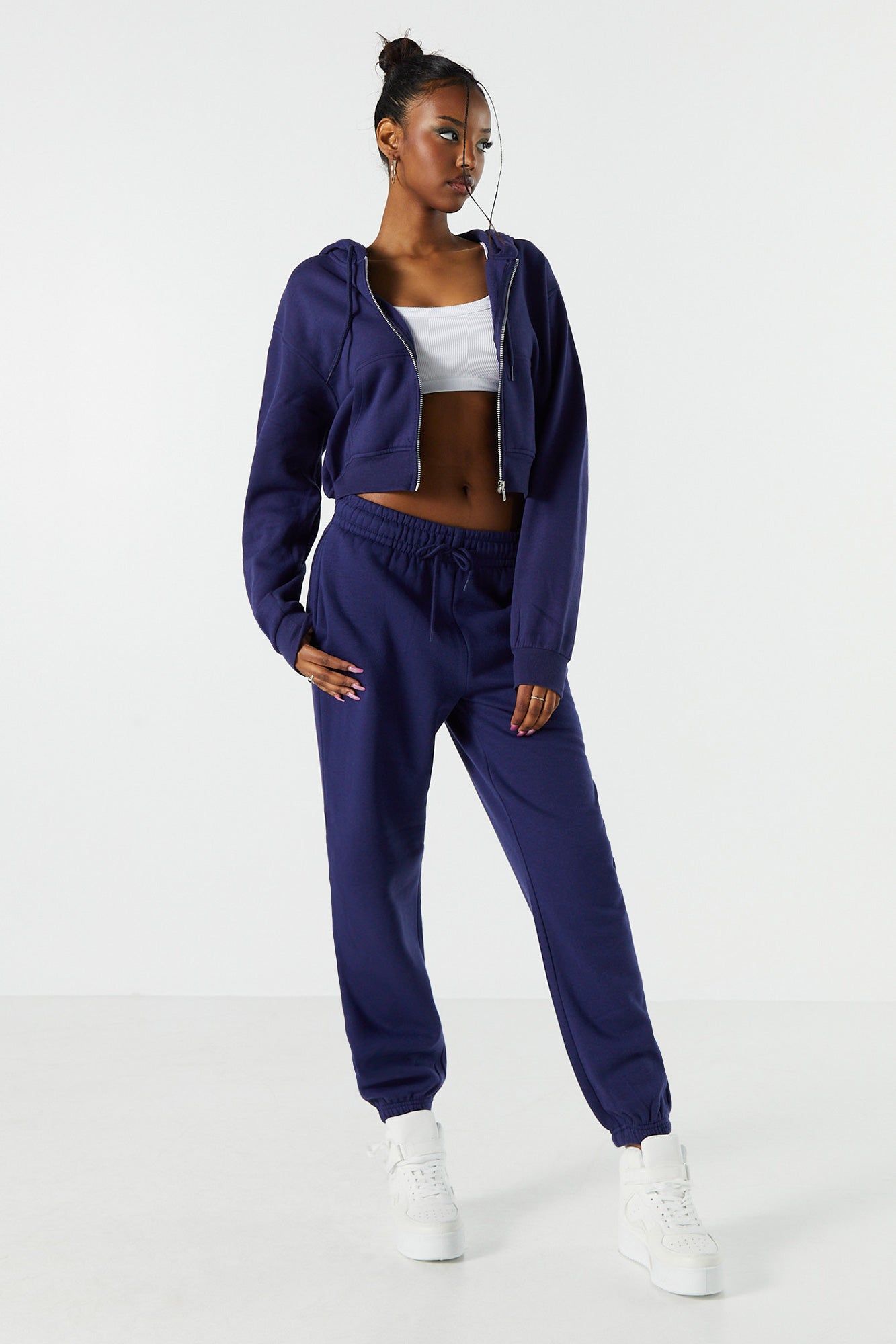 High Rise Fleece Jogger sold by Charlotte Russe