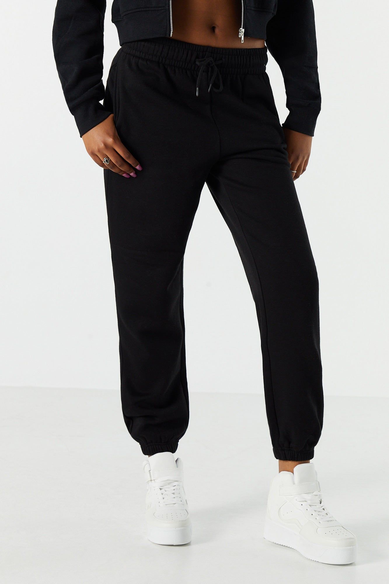 High Rise Fleece Jogger sold by Charlotte Russe product image thumbnail 5