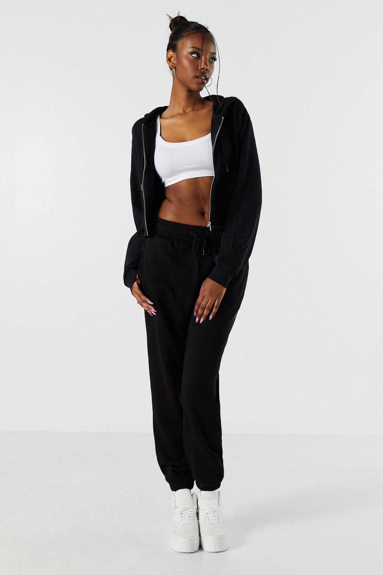 High Rise Fleece Jogger sold by Charlotte Russe product image thumbnail 4