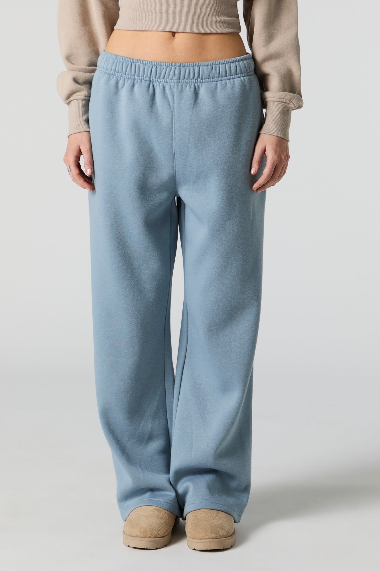 Fleece Wide Leg Sweatpant sold by Charlotte Russe product image thumbnail 2
