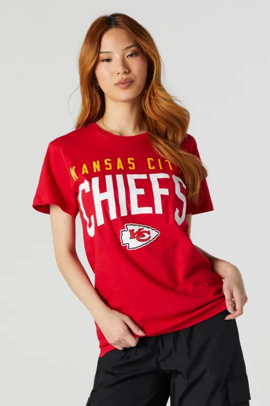 Kansas City Chiefs Graphic Boyfriend T-Shirt sold by Charlotte Russe