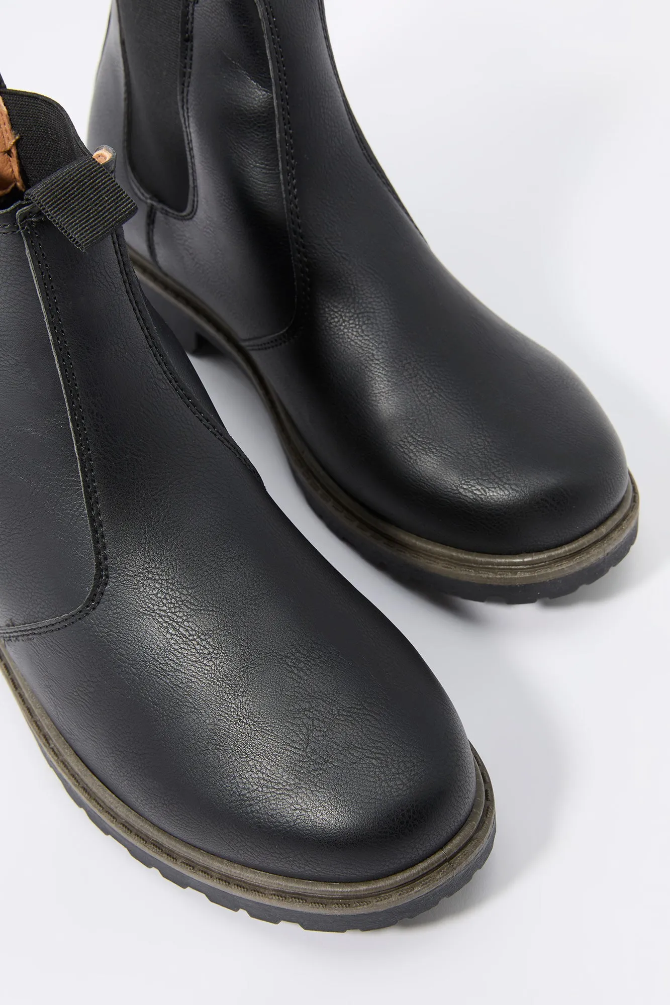 Faux Leather Chelsea Boot sold by Charlotte Russe