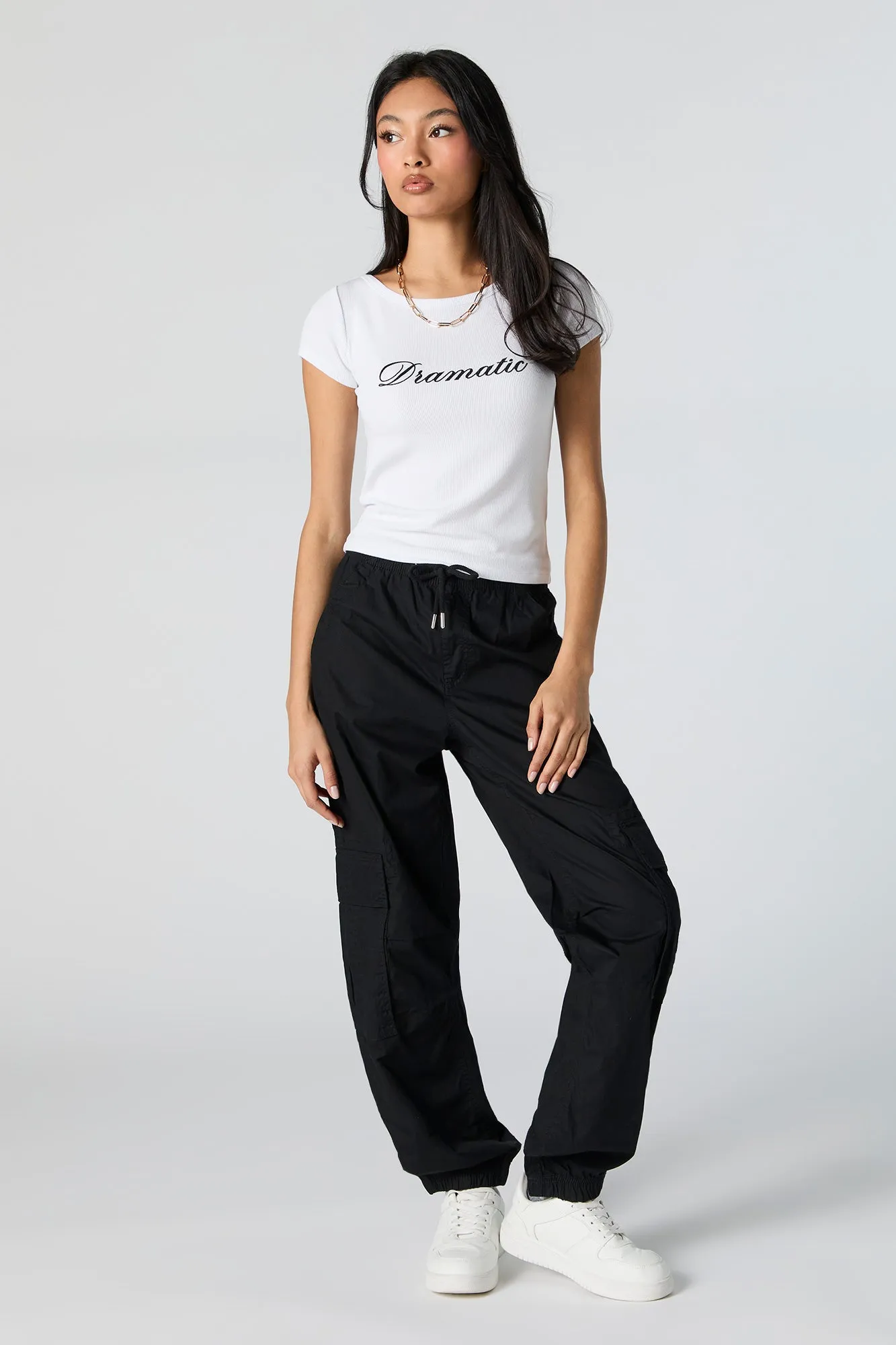 Drawstring Cargo Jogger sold by Charlotte Russe