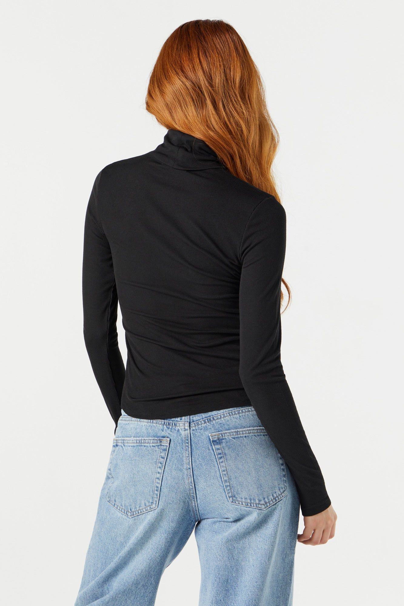 Ribbed Long Sleeve Turtleneck sold by Charlotte Russe product image thumbnail 5