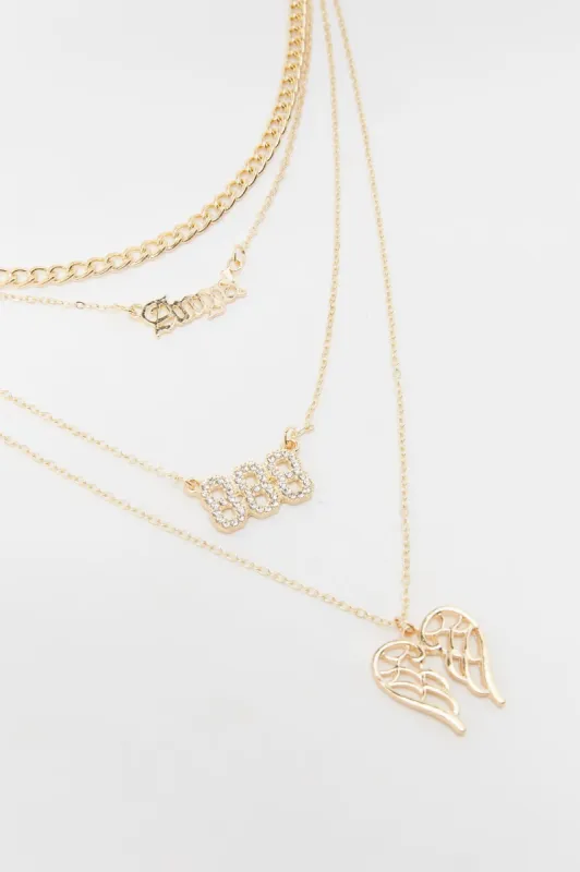Layered 888 Angel Number Necklace sold by Charlotte Russe