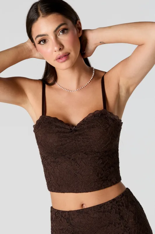 Floral Lace Sweetheart Cami sold by Charlotte Russe