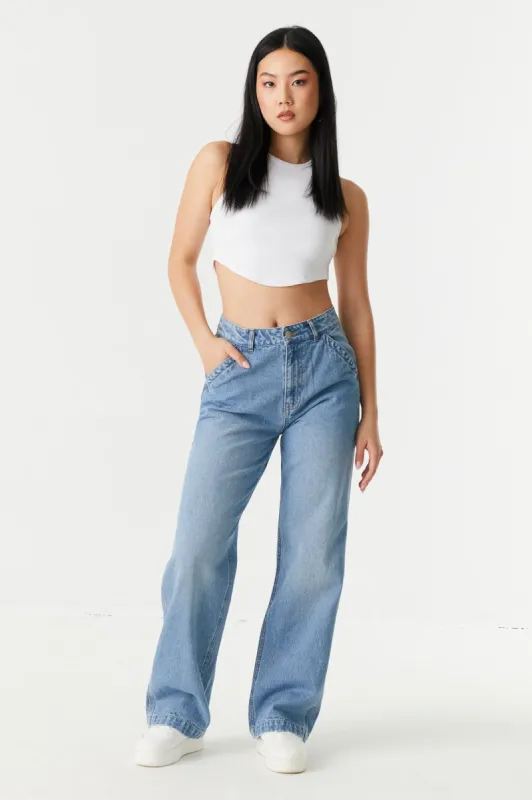 Refuge Ultra High-Rise Medium Wash Skater Jean sold by Charlotte Russe