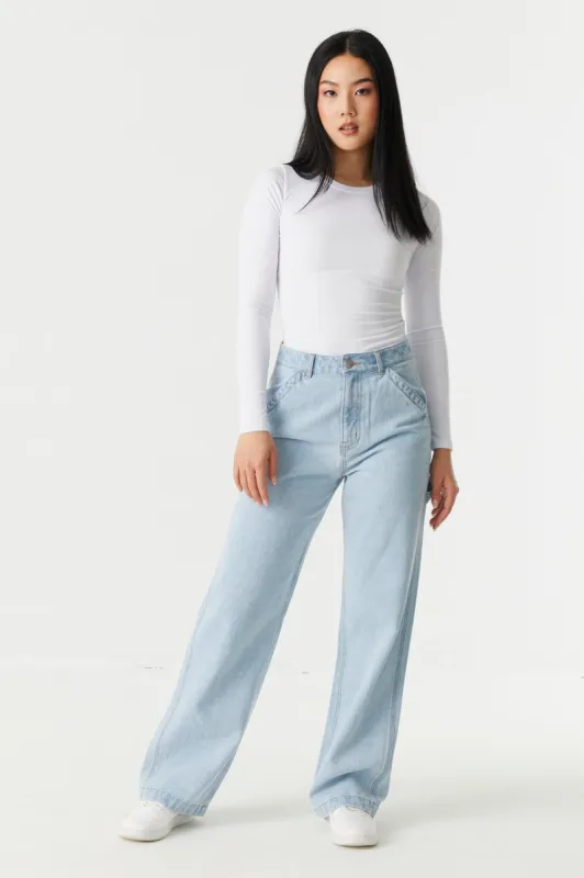 Refuge Ultra High-Rise Light Wash Skater Jean sold by Charlotte Russe