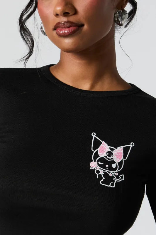 Kuromi Graphic Long Sleeve Top sold by Charlotte Russe