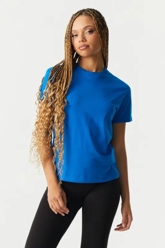 Everyday Boxy Crew Neck T-Shirt sold by Charlotte Russe