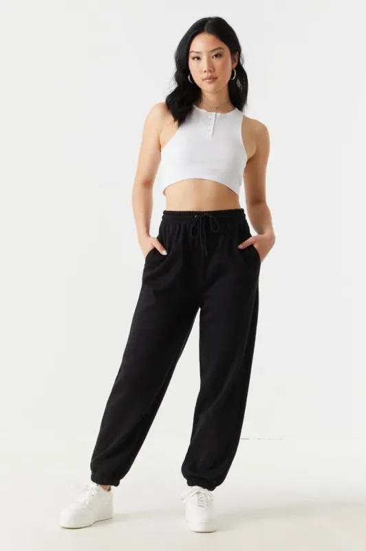 High-Rise Fleece Jogger sold by Charlotte Russe