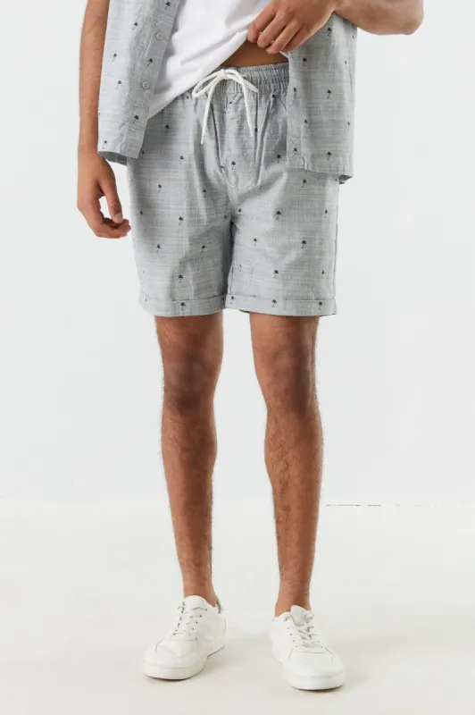 Palm Tree Print Pull-On Short sold by Charlotte Russe