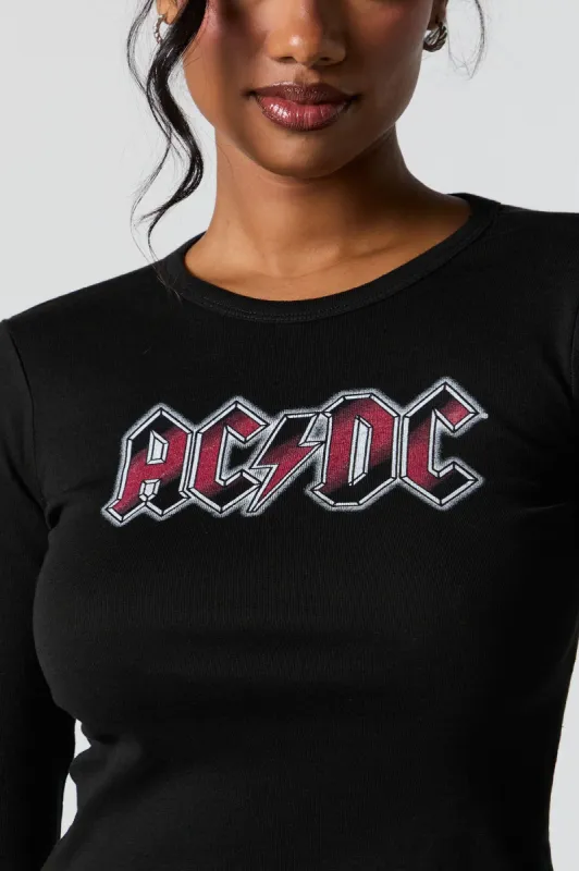 ACDC Graphic Long Sleeve Top sold by Charlotte Russe