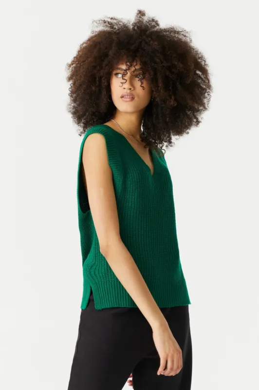Chunky Knit V-Neck Vest sold by Charlotte Russe