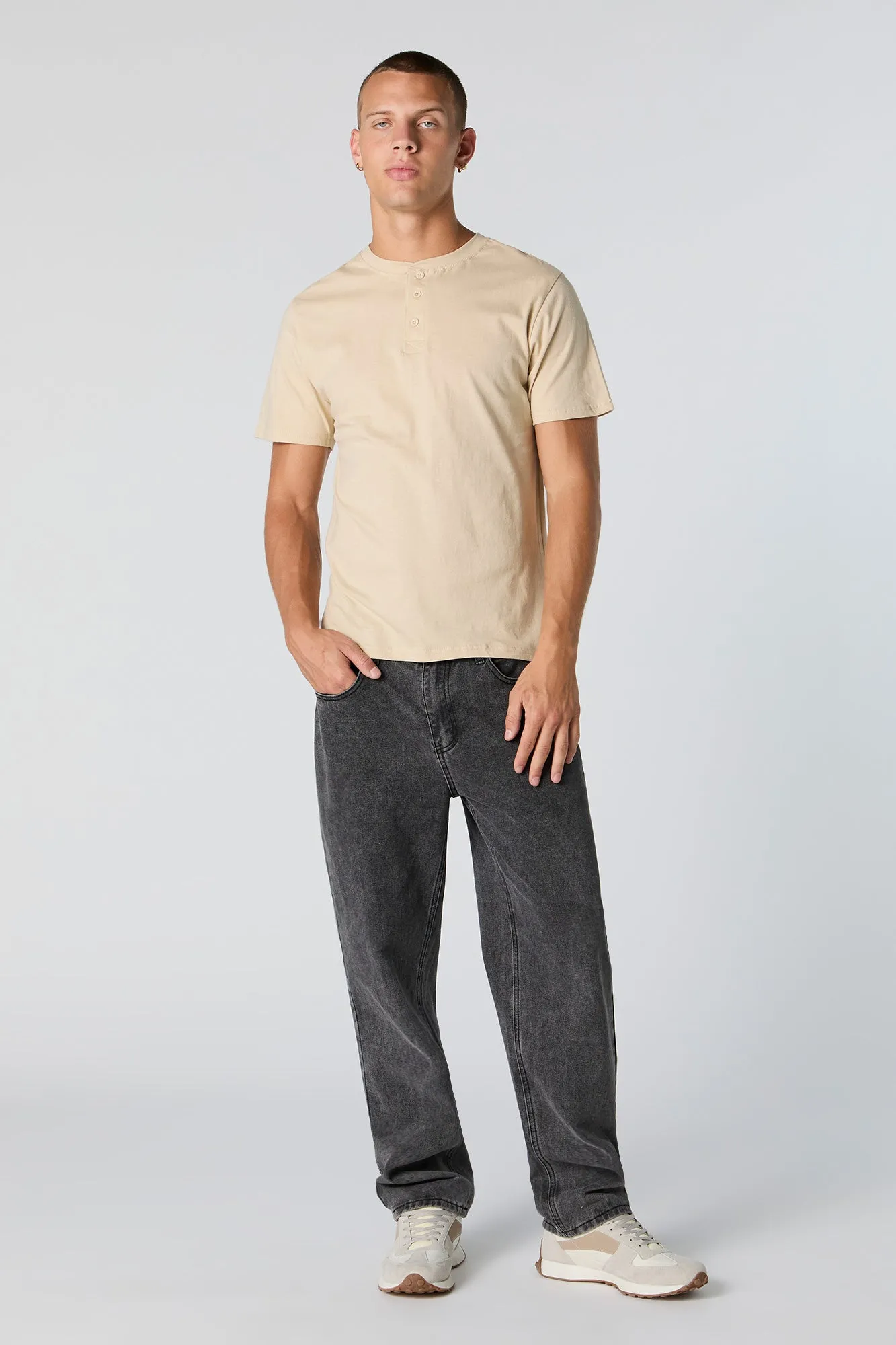 Solid Henley T-Shirt sold by Charlotte Russe product image thumbnail 3