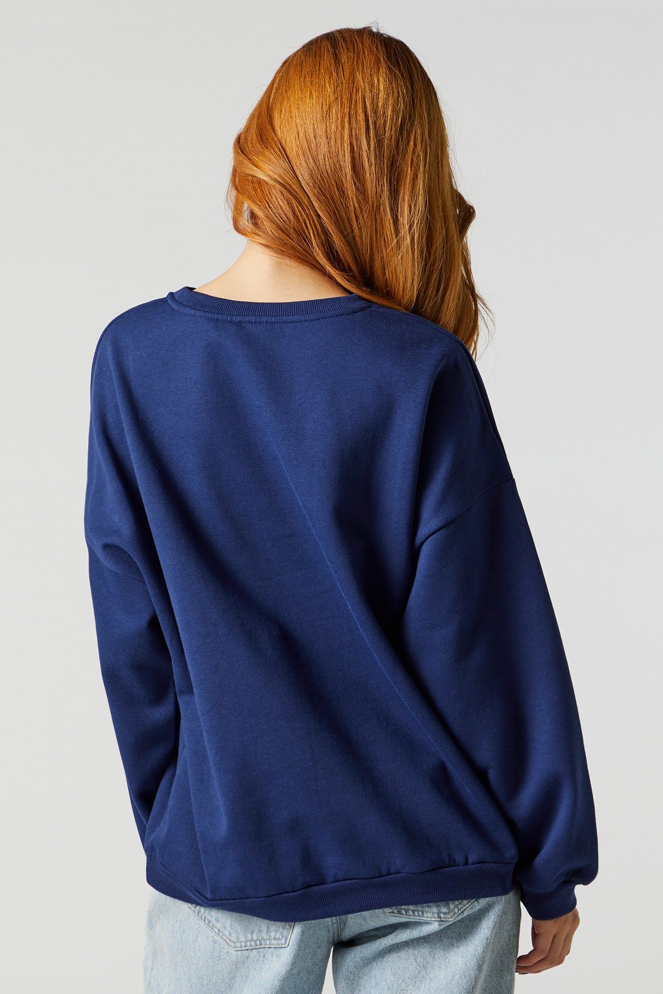 Xmas Stitch Graphic Fleece Sweatshirt sold by Charlotte Russe product image thumbnail 3