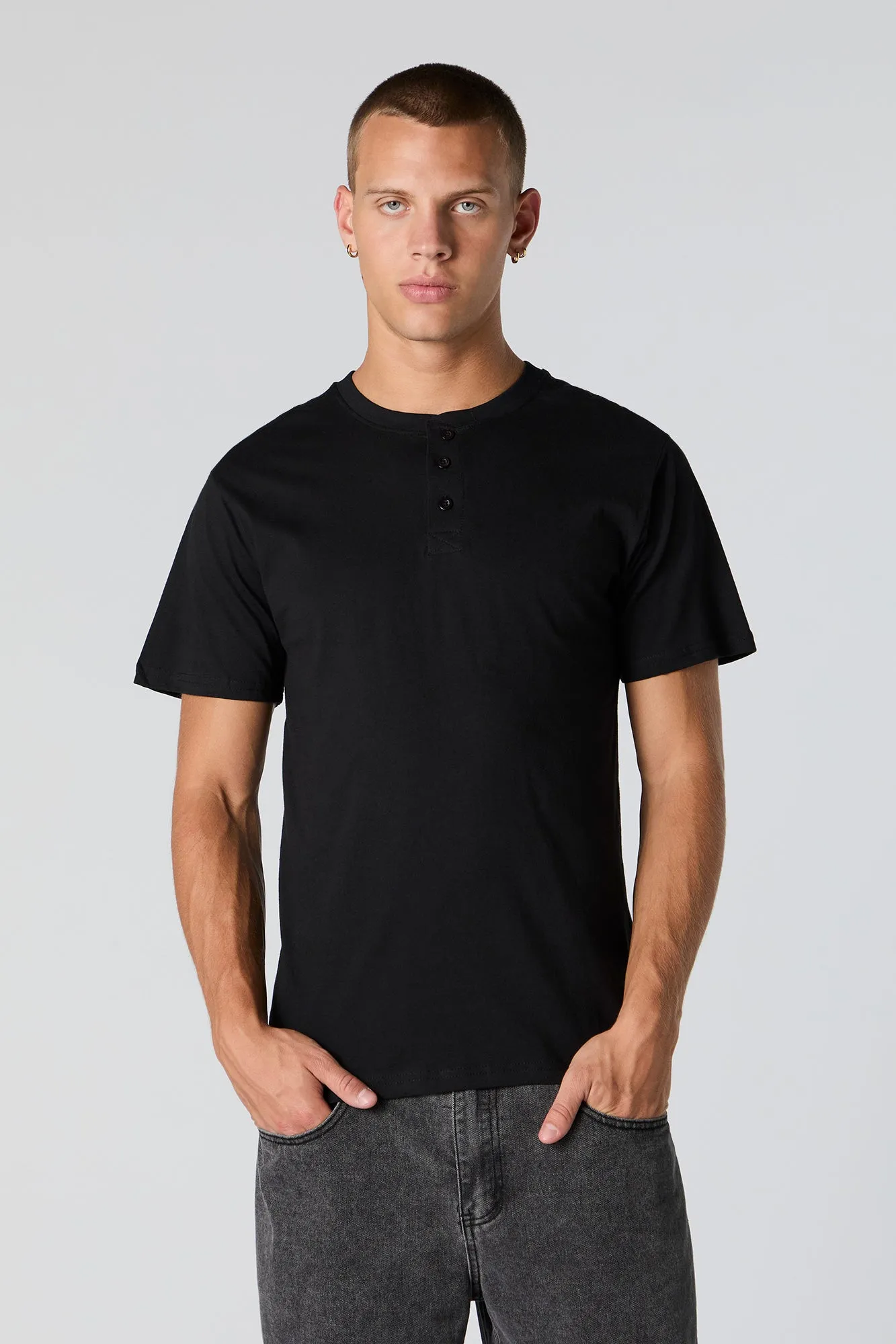 Solid Henley T-Shirt sold by Charlotte Russe product image thumbnail 4