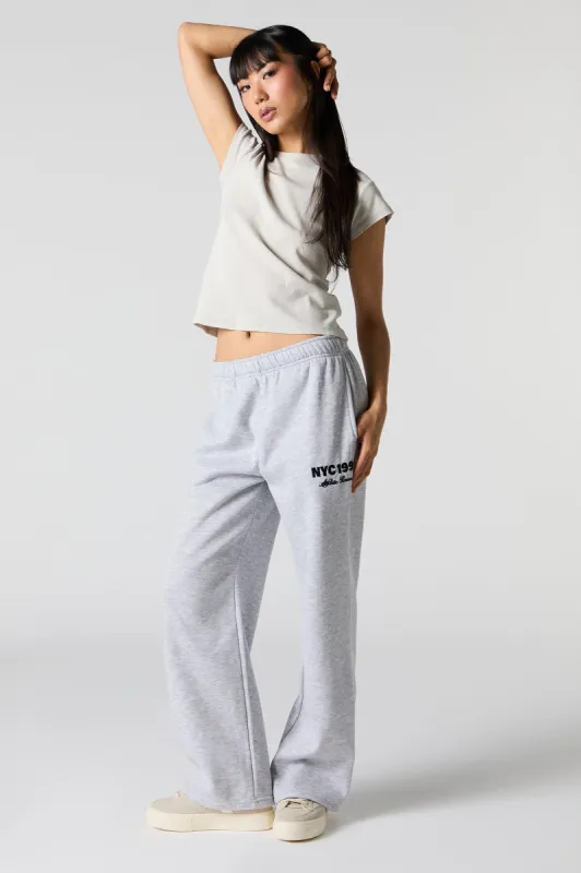 City Embroidered Fleece Jogger sold by Charlotte Russe