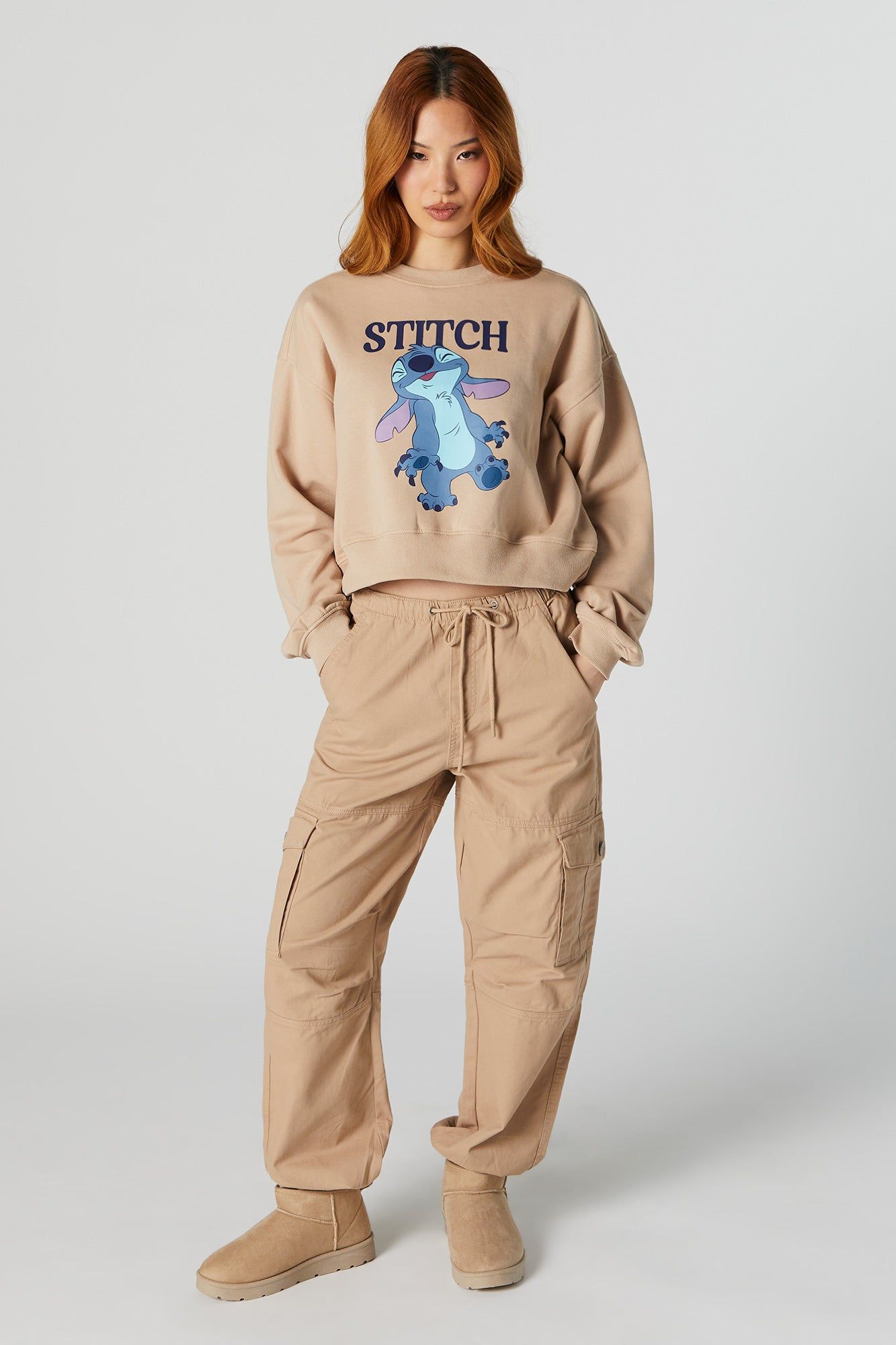 Stitch Graphic Fleece Sweatshirt sold by Charlotte Russe product image thumbnail 3